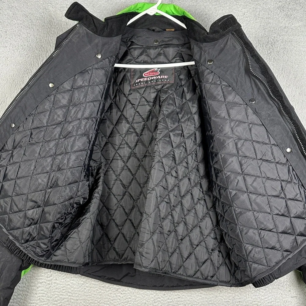 Hein Gericke Speedware Jacket Mens 3XL Green Motorcycle Padded Removable Lining